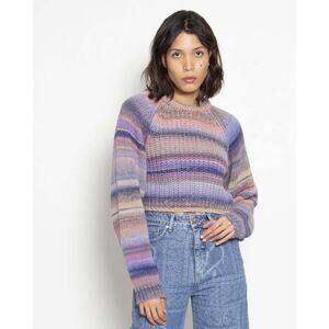 Henrik Vibskov Glaze Knit Cropped Sweater XS Lilac Glaze Chunky Knit Wool
